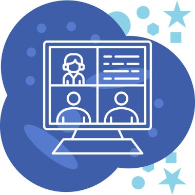 Bilgisayarlı insanların vektör illüstrasyonu