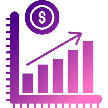 finansal büyüme grafik vektör çizimi tasarımı