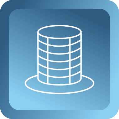 Veritabanı sunucusu simgesi, basit vektör çizim