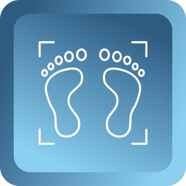 Ayak yazdırma simgesi. Beyaz arka plan üzerinde Internet düğmesi