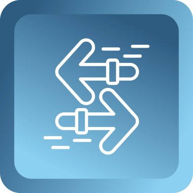 Mavi bir simgenin vektör illüstrasyonu.