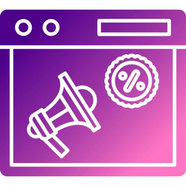 Bir megafon simgesinin vektör çizimi