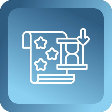 Mavi çizgi noel yıldızı ikonu beyaz arka planda izole edildi. Mutlu noeller ve mutlu yıllar. vektör illüstrasyonu