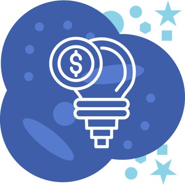 ampul fikri ikon vektör illüstrasyonu