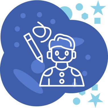 astronot simgesi vektör illüstrasyonu