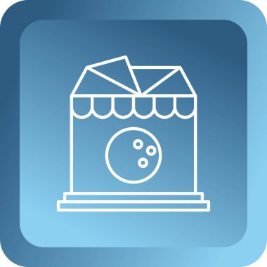 Mavi arka planda dolar simgesi olan beyaz çizgi sepeti. Alışveriş sepeti ikonu. Teslimat. Süpermarket sepeti ikonu. Çember düğmesi. vektör illüstrasyonu