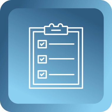 Kontrol listesi simgesi. vektör illüstrasyonu