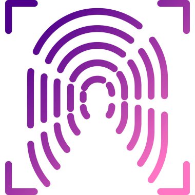 Parmak izi taraması. Basit illüstrasyon