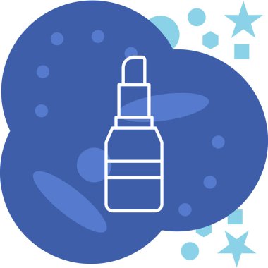 Mavi bir simgenin vektör illüstrasyonu