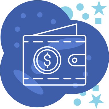 Para için. Web simgesi basit illüstrasyon