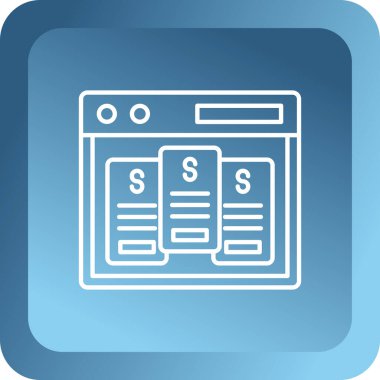 Web sayfası simgesi. düz dizayn.