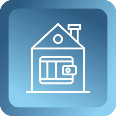 Ev simgesinin vektör illüstrasyonu