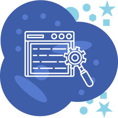 Bulut Hesaplama. Web simgesi basit illüstrasyon