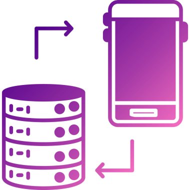 sunucu veritabanı sunucu simgesi doldurulmuş dış hat biçimi