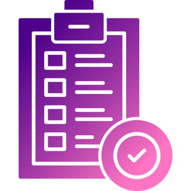 Kontrol listesi simgesi vektör illüstrasyonu