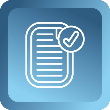 Denetim listesi web simgesi, vektör çizim