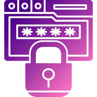 Kilit simgesi. Web için basit güvenlik vektör simgeleri çizimi