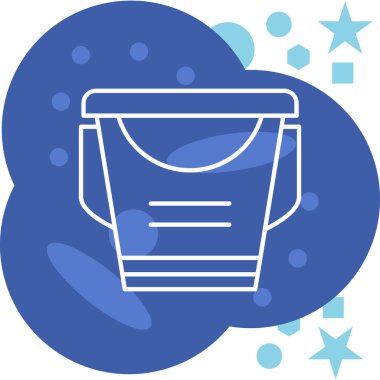 vektör çizim tasarım kova simgesinin