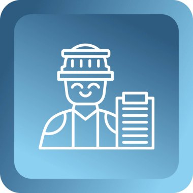 Moda tarzında izole edilmiş işçi simgesi