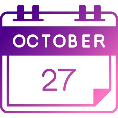 Beyaz zemin üzerinde çizgi simgesi olan 26 Kasım takvimi. 3d oluşturma