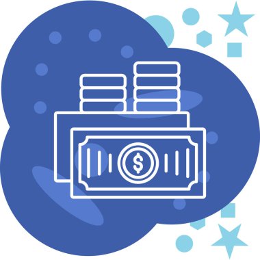 Para için. Web simgesi basit illüstrasyon