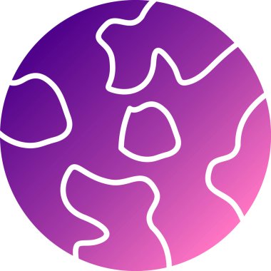 Renk Gezegeni simgesi beyaz arkaplanda izole edildi. Kademeli rastgele dinamik şekiller. Vektör İllüstrasyonu