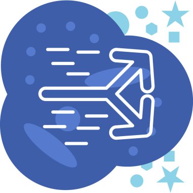 Bir yıldız bulutu simgesinin vektör çizimi