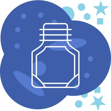 Bir cam şişenin vektör çizimi