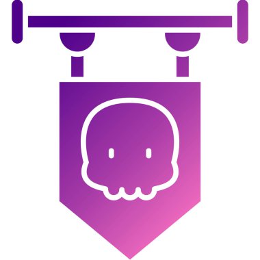 Kafatası. Web simgesi basit illüstrasyon