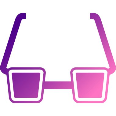 Gözlük. Web simgesi basit illüstrasyon