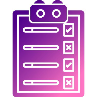 Kontrol listesi simgesinin vektör illüstrasyonu