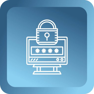 İnternet güvenliği konsept simgesi, kimlik kartı koruma sembolü. vektör illüstrasyonu