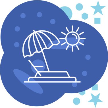 Yaz güneşinin vektör çizimi