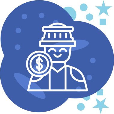 Eğilimli düz izole arkaplanda banka simgesi