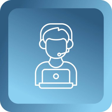 İş kadını simgesinin vektör illüstrasyonu