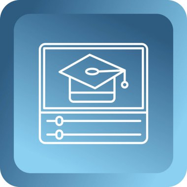 Mezuniyet şapkası ikonu. vektör illüstrasyonu