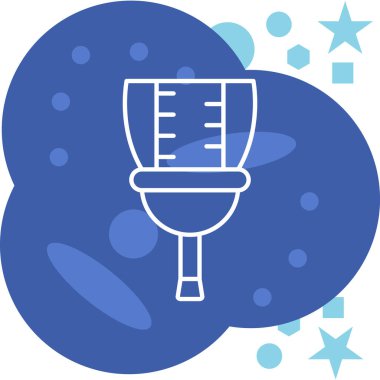 Bir camlı mavi ve siyah ikonun vektör illüstrasyonu