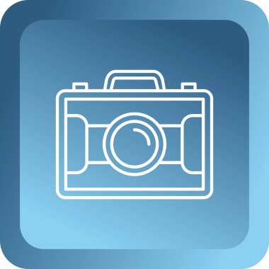 Kamera simgesi, vektör illüstrasyonu