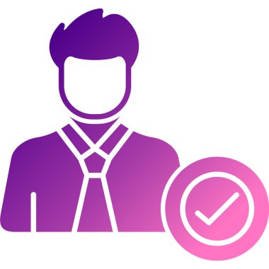 İşadamı Simgesi Moda Biçiminde İzole Arkaplan