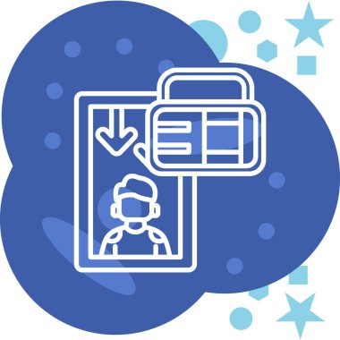 İnternette. Web simgesi basit illüstrasyon