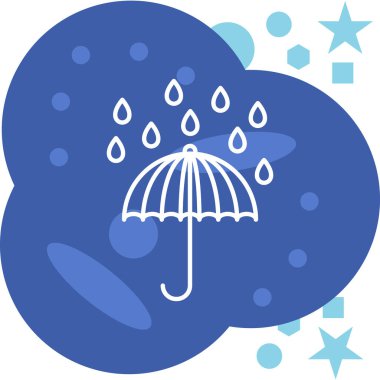 şemsiye simgesi vektör illüstrasyonu