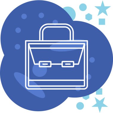 Çanta. Web simgesi basit illüstrasyon