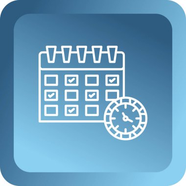 Saat simgesi. vektör illüstrasyonu