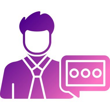 Akıllı telefon simgesi olan bir adamın vektör çizimi