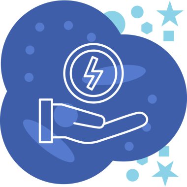 Şimşek simgesi vektör illüstrasyonu