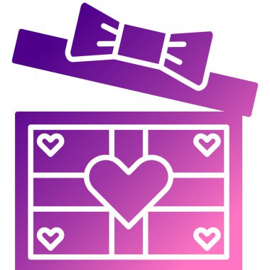 Kurdeleli kalp. Web simgesi basit illüstrasyon