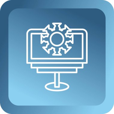 bilgisayar izleme simgesi, vektör illüstrasyonu