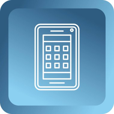 Cep telefonu simgesi, vektör illüstrasyonu