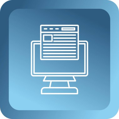 tarayıcı bilgisayar simgesi vektör illüstrasyonu