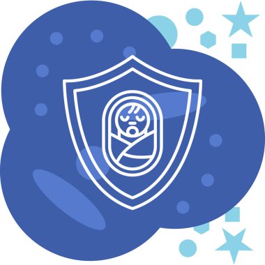 Virüslü bir kalkanın vektör çizimi